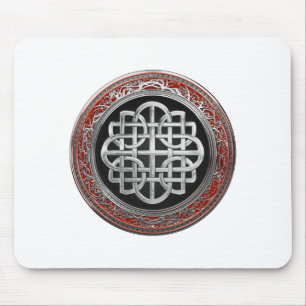 [200] Sacred Celtic Silver Knot Cross Mouse Pad