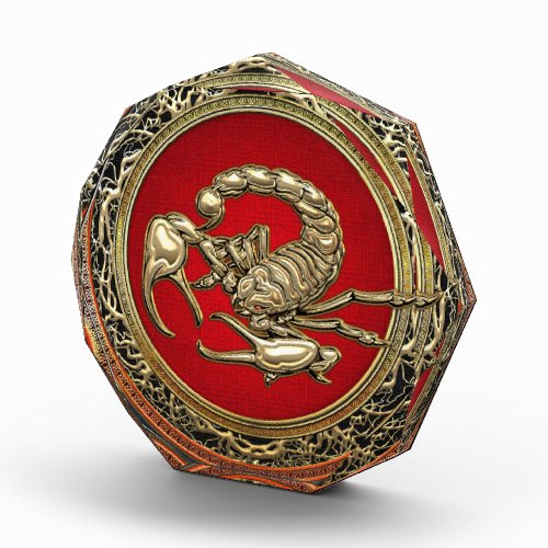 200 Sacred Golden Scorpion on Red Award