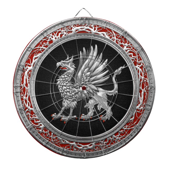 [200] Sacred Silver Griffin Dart Board (Front)