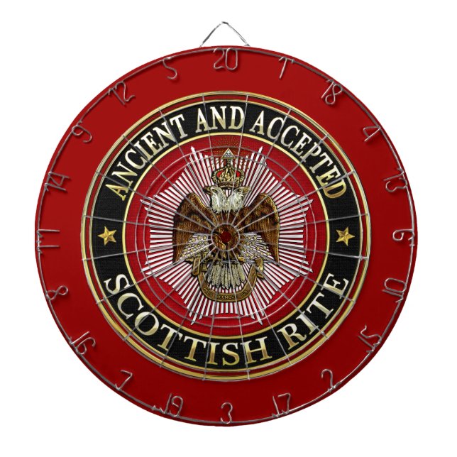 [200] Scottish Rite Double-headed Eagle Dart Board (Front)