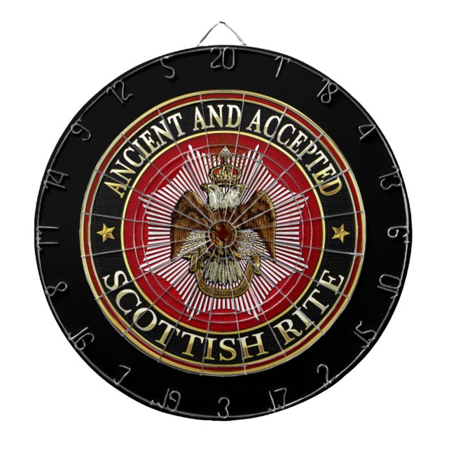 [200] Scottish Rite Double-headed Eagle Dart Board (Front)