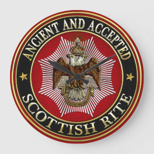 [200] Scottish Rite Double-headed Eagle Large Clock