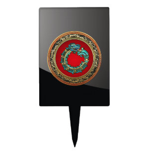 [200] Serpent God Quetzalcoatl [Jade] Cake Topper