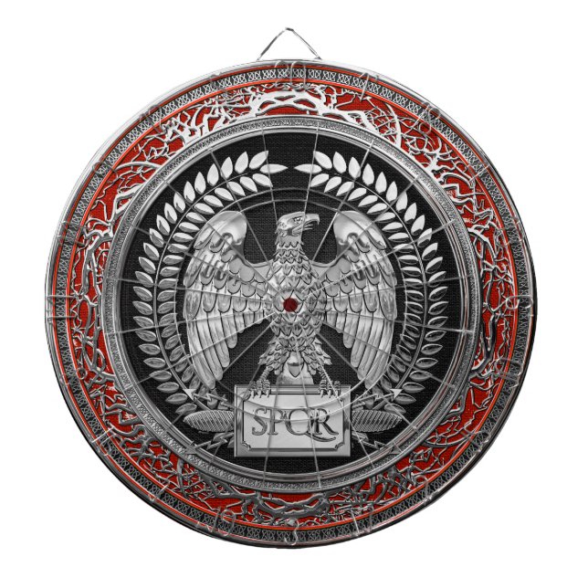 [200] Silver Roman Imperial Eagle Dart Board (Front)