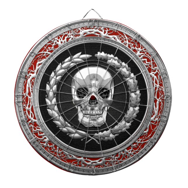 [200] Silver Skull Dartboard (Front)