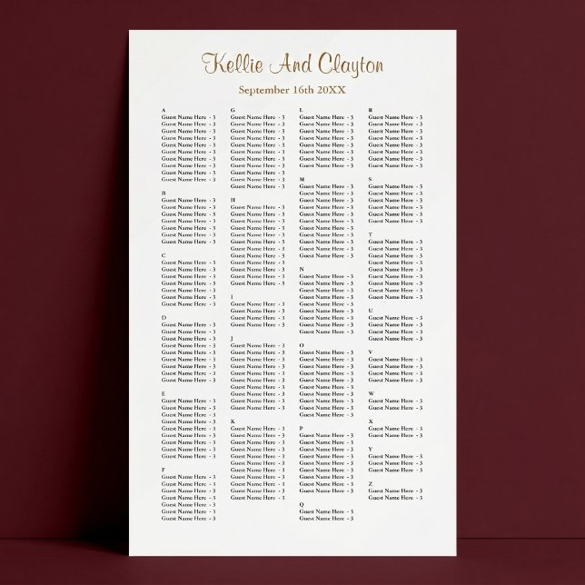 200 Simple Wedding Seating Chart (Creator Uploaded)