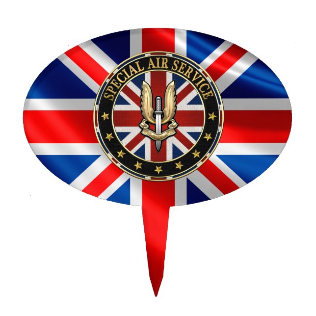 [200] Special Air Service (SAS) Badge [3D] Cake Topper (Front)