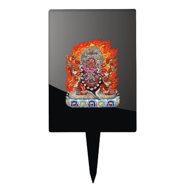 [200] Tibetan Thangka  - Wrathful Deity Hayagriva Cake Topper (Front)