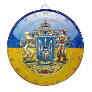 [200] Ukraine: Proposed Greater Coat of Arms Dart Board