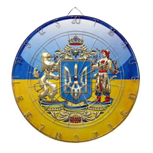 [200] Ukraine: Proposed Greater Coat of Arms Dart Board (Front)