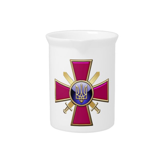 [200] Ukrainian Ground Forces Emblem Drink Pitcher (Front)