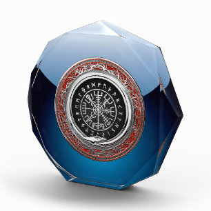 [200] Vegvisir - Viking Silver Magic Runic Compass Acrylic Award
