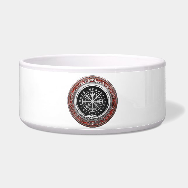 [200] Vegvisir - Viking Silver Magic Runic Compass Bowl (Front)