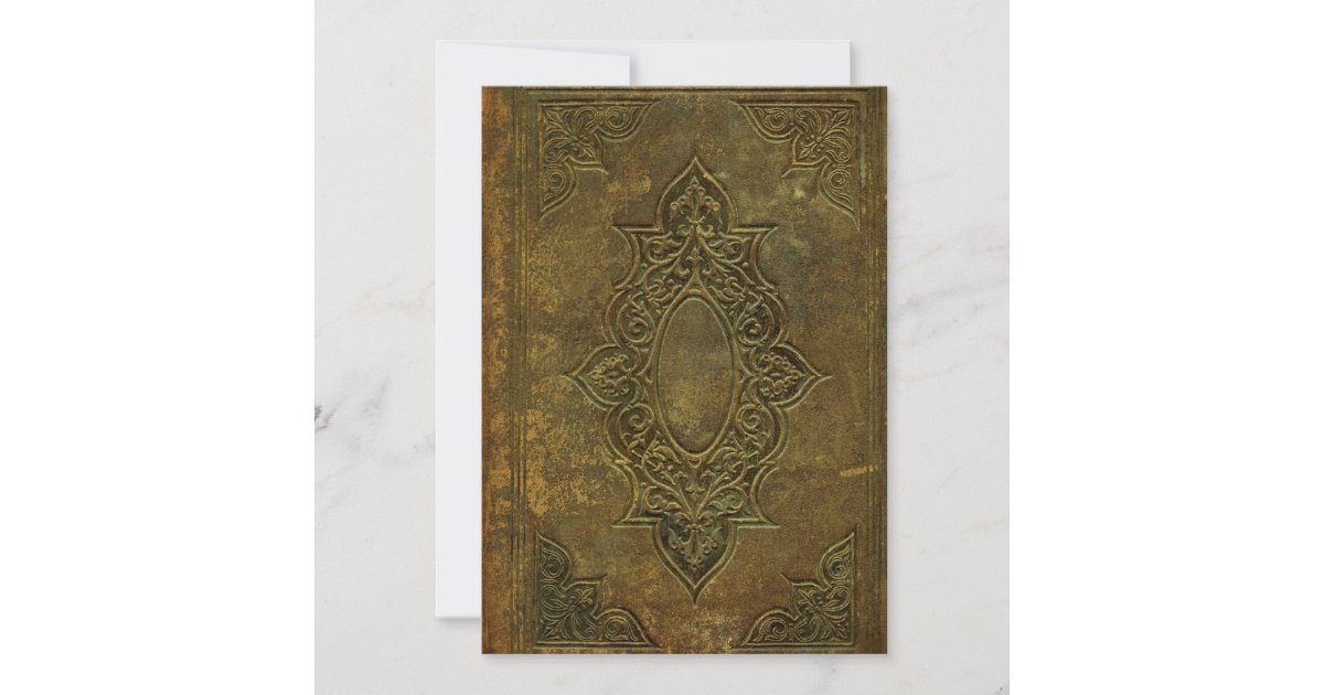 200 Year Old Book Cover Invitation | Zazzle