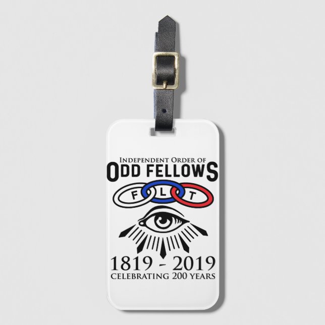 200th Anniversary IOOF Luggage Tag (Front Vertical)