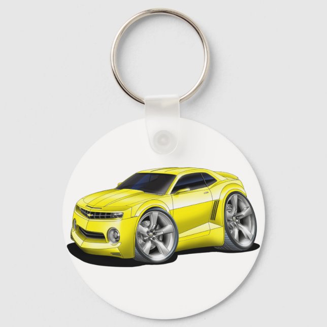 2010-11 Camaro Yellow car Keychain (Front)