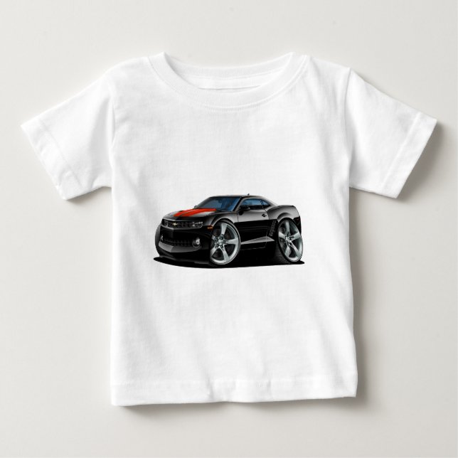 2010-12 Camaro Black-Red Car Baby T-Shirt (Front)