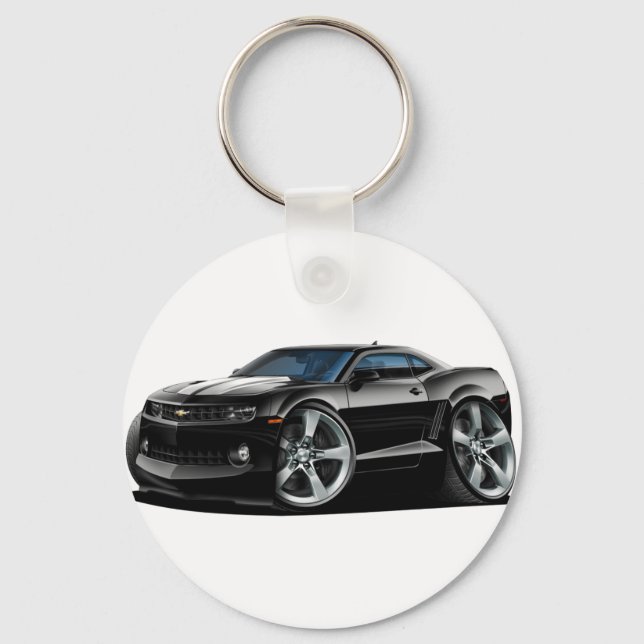 2010-12 Camaro Black-White Car Keychain (Front)