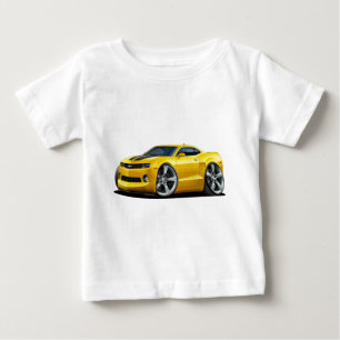 2010-12 Camaro Yellow-Black Car Baby T-Shirt