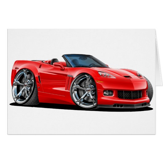 2010-12 Corvette Red Convertible Cards (Front Horizontal)