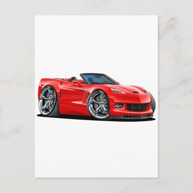 2010-12 Corvette Red Convertible Postcard (Front)