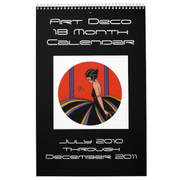 2010-2011 Art Deco Calendar by Regella at Zazzle