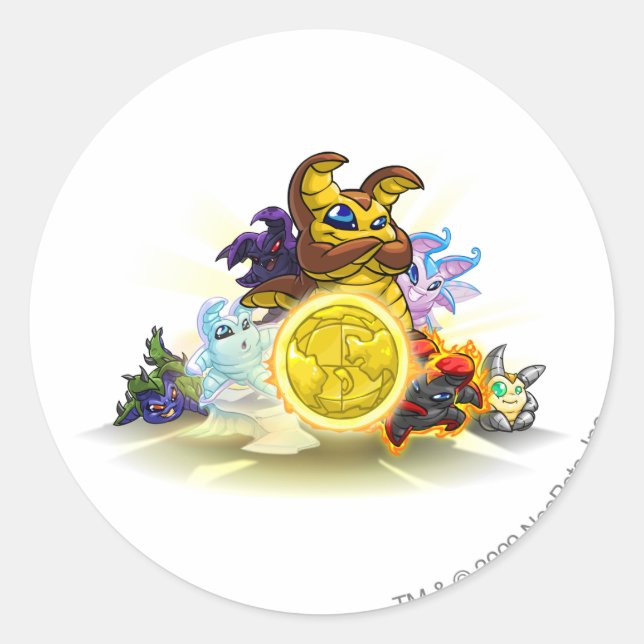 2010 Altador Cup Yooyu Group Classic Round Sticker (Front)