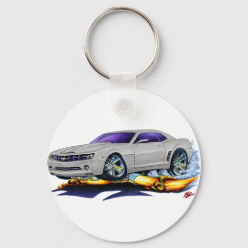 2010 Camaro Silver Car Keychain