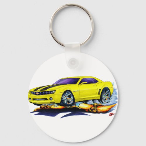 2010 Camaro Yellow-Black Car Keychain