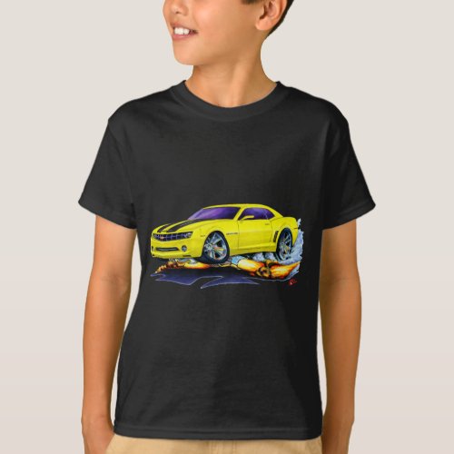 2010 Camaro Yellow-Black Car T-Shirt