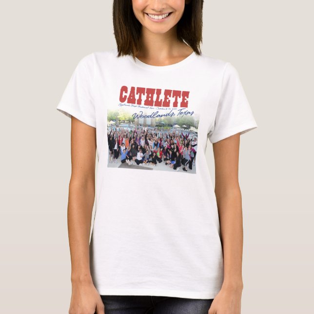 2010 Cathe Tour Woodlands, TX Hands Up! Group Shir T-Shirt (Front)