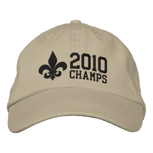 2010 Champs Fleur De Lis NOLA Embroidered Baseball Hat