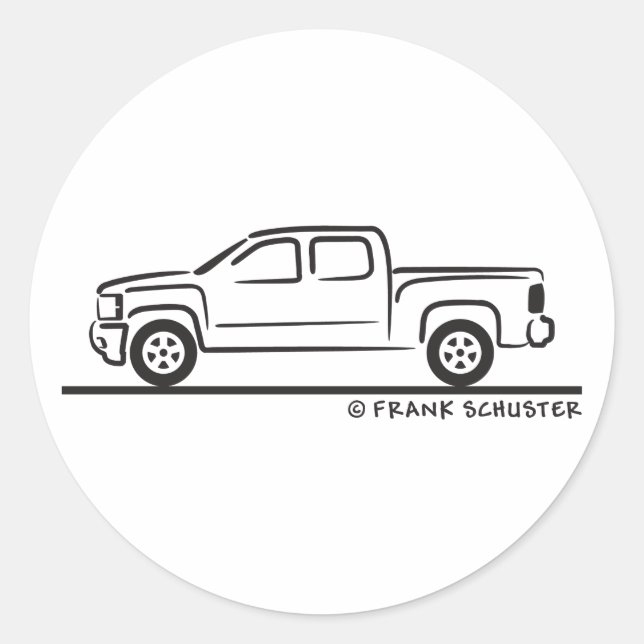 2010 Chevrolet Silverado Classic Round Sticker (Front)