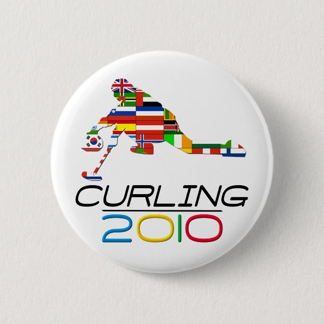 2010: Curling Pinback Button (Front)