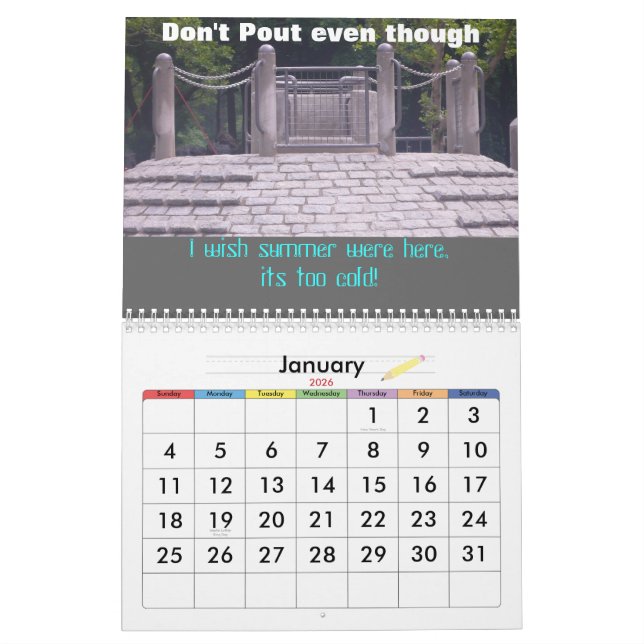2010 Don't Pout - Humorous for Kids! Calendar (Jan 2026)