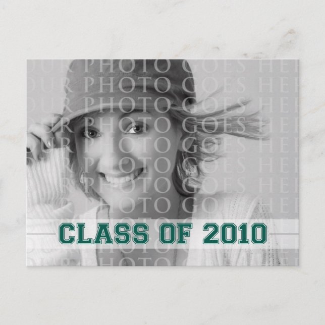 2010 Graduation Invitation Announcement Green (Front)