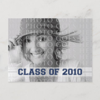 2010 Graduation Invitation Blue Announcement