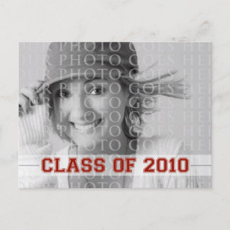 2010 Graduation Invitation Red Announcement