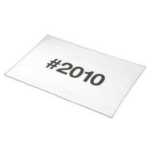 2010 Hashtag 16th birthday 16 years Cloth Placemat
