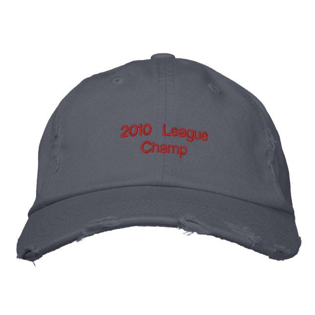 2010 League Champ Embroidered Baseball Hat (Front)
