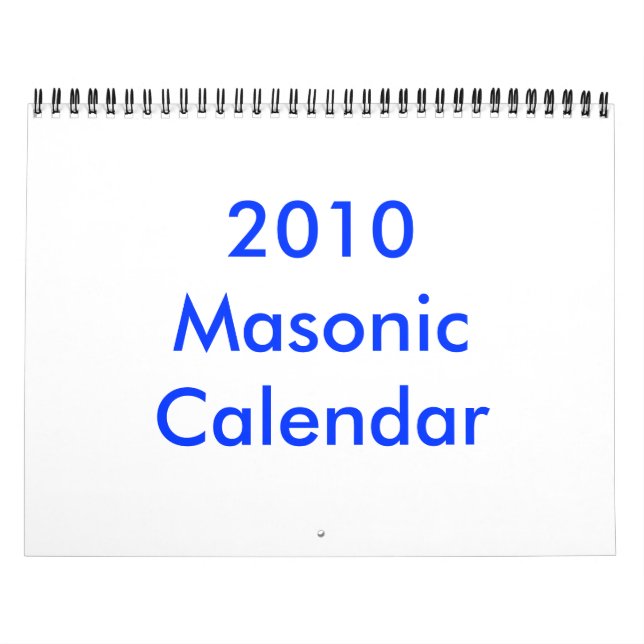2010 Masonic Calendar (Cover)