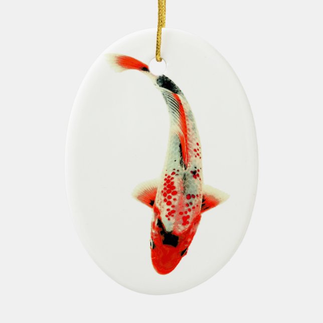 2010 Red Koi Ceramic Ornament (Front)