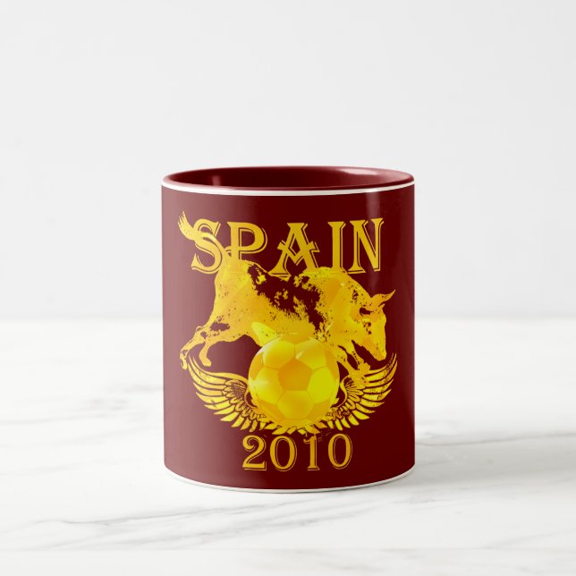 2010 Spain soccer supporters futbol coffee mug (Center)
