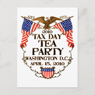 2010 Tax Day Tea Party Invitation Postcard