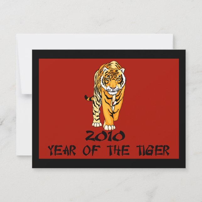 2010 Year of the Tiger Cards, Invitations (Front)