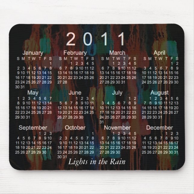 2011 Abstract Calendar Mouse Pad (Front)
