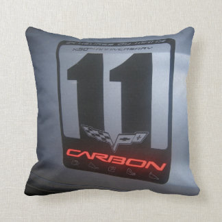 2011 Blue Chevrolet Corvette Carbon Edition Z06 Throw Pillow