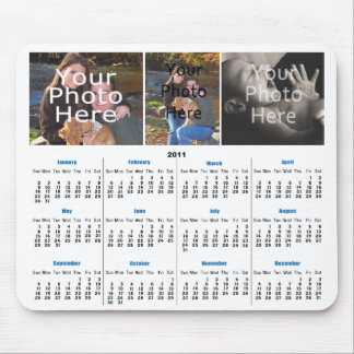 2011 Calendar Custom Photo Mousepad - Add 3 Photos