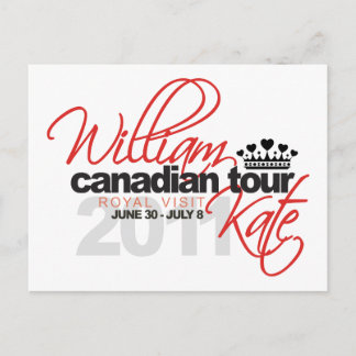 2011 Canadian Tour - William & Kate Wedding Postcard