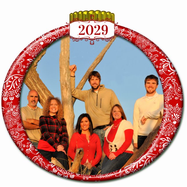 2011 Family Couples Kids Photo Christmas Ornament (Front)